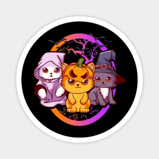Cats Witch Pumpkin Ghost Graphic Men Kids Women Halloween Magnet